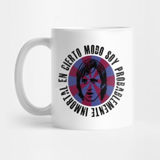 Cruyff design in Barça colours with quote Mug